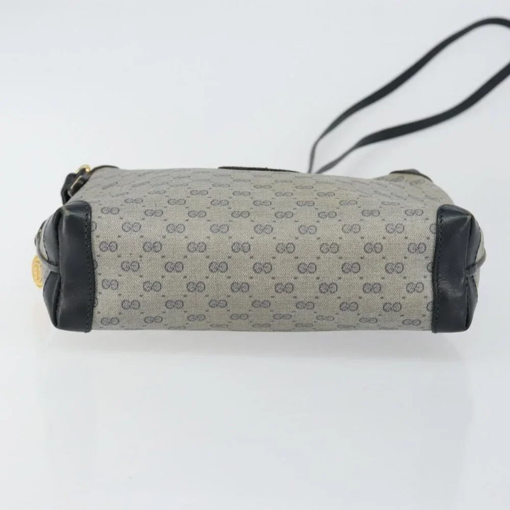 Authentic GUCCI Micro GG Canvas Bag PVC Leather Navy Gold 007 115 0093 - Picture 16 of 16